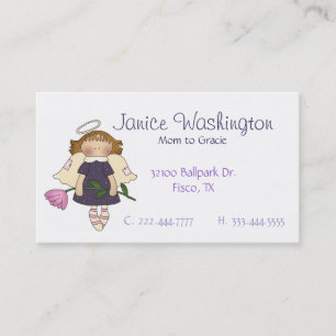 Carte D'appel Angel Girl avec Flower Custom Mommy Card