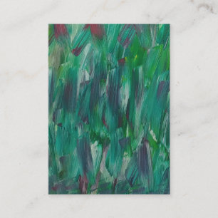 Carte D'appel Art Abstrait Coloré Vert Rouge Blanc Caché
