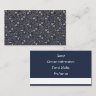 Carte d'appel - Art Nouveau Feuille de chêne et m