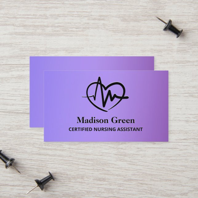 Carte D'appel Assistant en soins infirmiers certifié de l'AIIC (Devant/Arrière en situation)