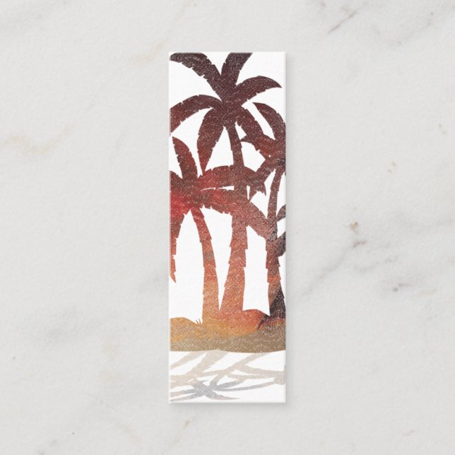 Carte D'appel Beach Palm Trees (Devant)