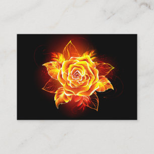 Carte D'appel Blooming Fire Rose