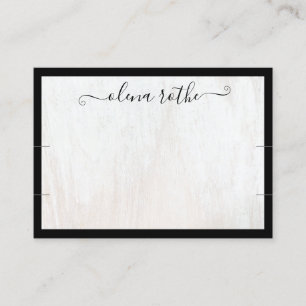 Carte D'appel Bois blanc Deux bracelet noir