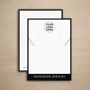 Carte D'appel Boucles d'oreilles propres Collier Bijoux Logo d'e