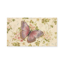 Butterfly & Vines Shabby Chic QR Code