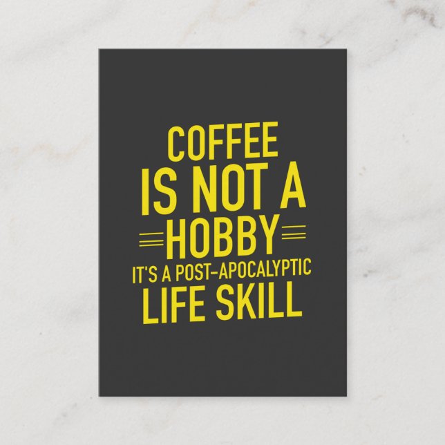 Carte D'appel Café amusant (Devant)