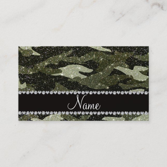 Carte D'appel Camouflage nommé personnalisé de parties (Devant)
