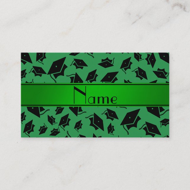 Carte D'appel Casquette vert nommé personnalisé d'obtention du (Devant)
