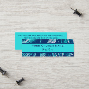 Carte D'appel Christian Church Pastor Moderne Turquoise Nature
