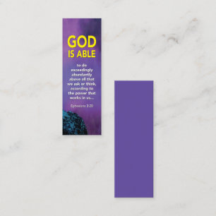 Carte D'appel Christian DIEU EST CAPABLE Éphésiens 3:20 Mini Sig