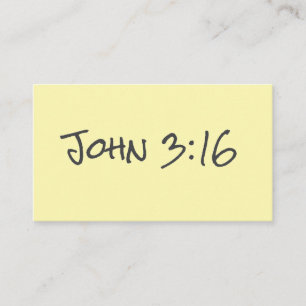 Carte D'appel Christian Gospel Outreach Jean 3:16 Bible Verse