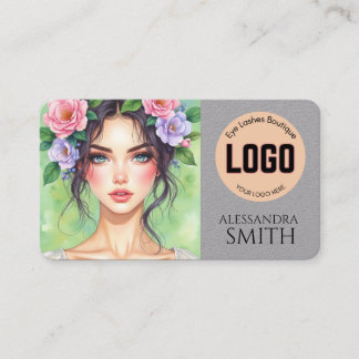 Carte D'appel Cils Photo Professionnels Simples Modernes pour En