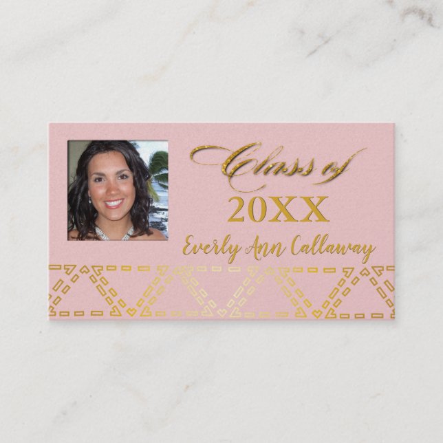 Carte D'appel Classe rose millénaire de la photo (Devant)