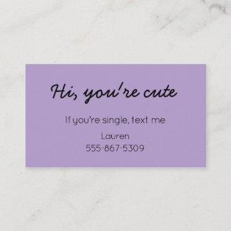 Carte D'appel Classic Cutie - Dating "Call Me" Card