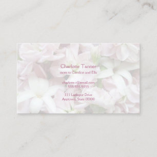 Carte D'appel Closeuse des fleurs de printemps pastel