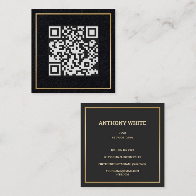 Carte D'appel Code d'analyse QR Premium (Devant / Derrière)