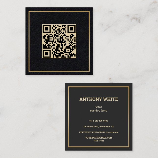 Carte D'appel Code d'analyse QR Premium (Devant / Derrière)