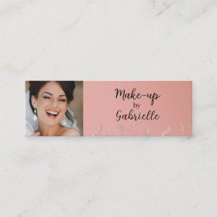 Carte D'appel Code QR de photo botanique rose poussiéreuse moder