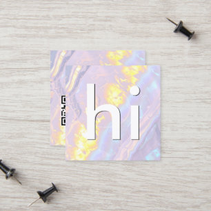 Carte D'appel Code QR holographique violet clair