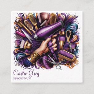 Carte D'appel Coiffeur Bold Graffiti Style Salon d'affaires