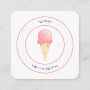 Carte D'appel Commerce de cône de crème glacée rose bleu