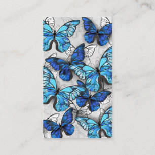 Carte D'appel Composition des White and Blue Butterflies