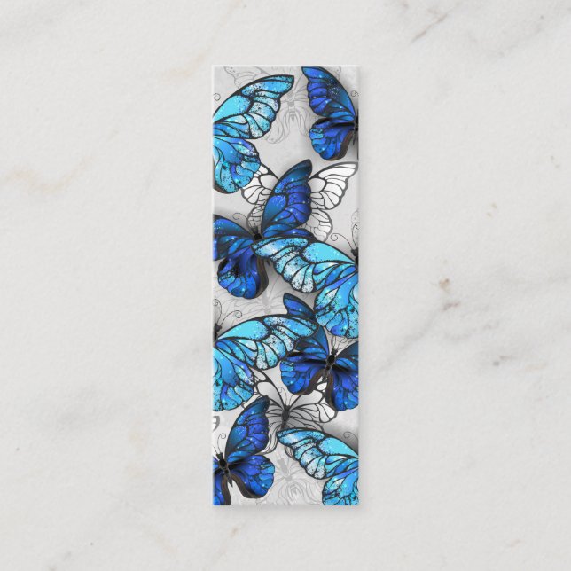Carte D'appel Composition des White and Blue Butterflies (Devant)