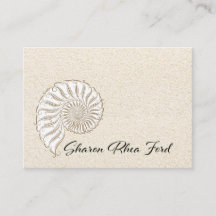 Carte d'appel coquille élégante / Contacts / Affai