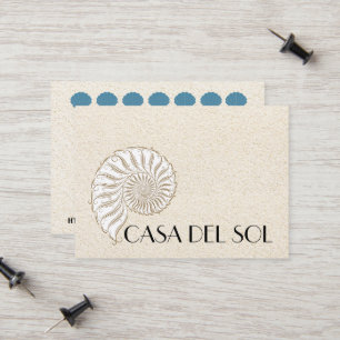 Carte d'appel coquille élégante / Contacts / Affai