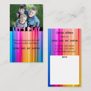 Carte D'appel Couleurs arc-en-ciel Jouons Photo