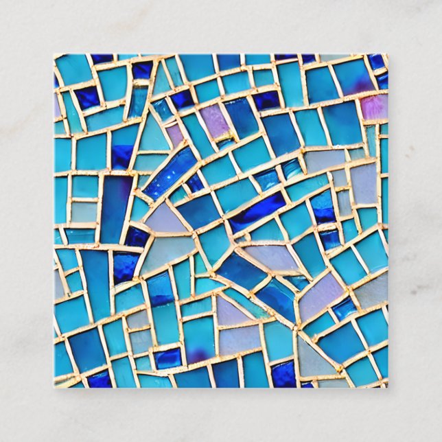 Carte D'appel Couleurs Pastel Gemstone Verre brisé Lea (Devant)