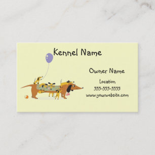 Carte D'appel Dachshund Kennel-Mom and Pups
