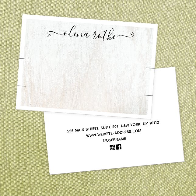 Carte d'appel d'affichage à deux bracelets en bois (Créateur téléchargé)