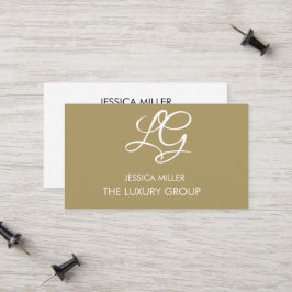 Carte D'appel Design Gold Luxury Élégant Logo Logo Entreprise 
