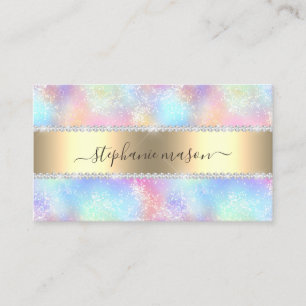 Carte D'appel Diamants Pailletés Holographiques Féminins Fillett