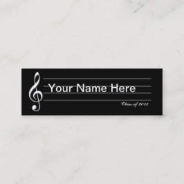 Carte D'appel Diplômé à thème de musique