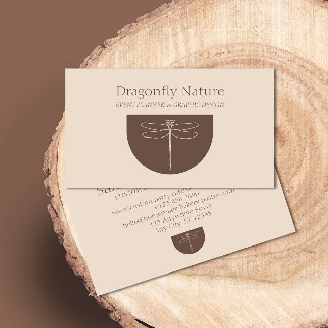 Carte D'appel Dragon beige en terre cuite (Créateur téléchargé)