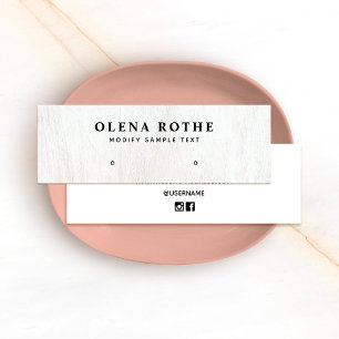 Carte D'appel Écran de bijouterie en bois blanc