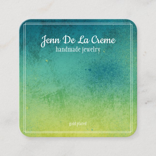 Carte D'appel Écran de bijoux en papier blanc (Devant)