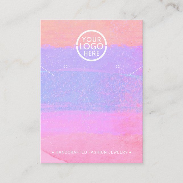 Carte D'appel Écran de collier et d'oreilles pour logo chic jeun (Devant)