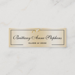 Carte D'appel Elegant Rose Gold Diploma Nom Card Insert