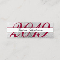 Elégant rouge chic argent classique insert graduat