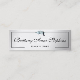 Carte d'appel en argent du Casquette gradué Diamon