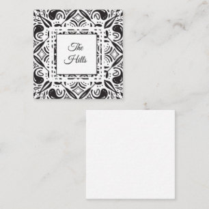 Carte d'appel en noir et blanc pour famille