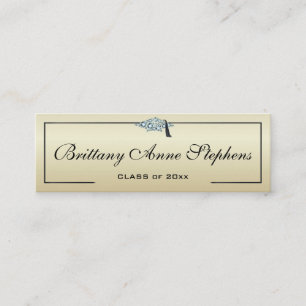 Carte d'appel en or Casquette gradué diamant