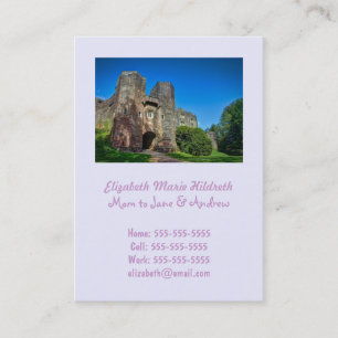 Carte D'appel Entrée du château anglais en été