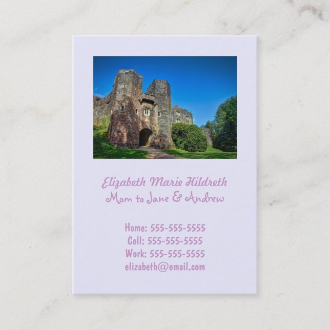 Carte D'appel Entrée du château anglais en été (Devant)