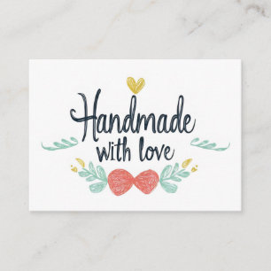 Carte D'appel Fabriqué à la main avec amour Mignon