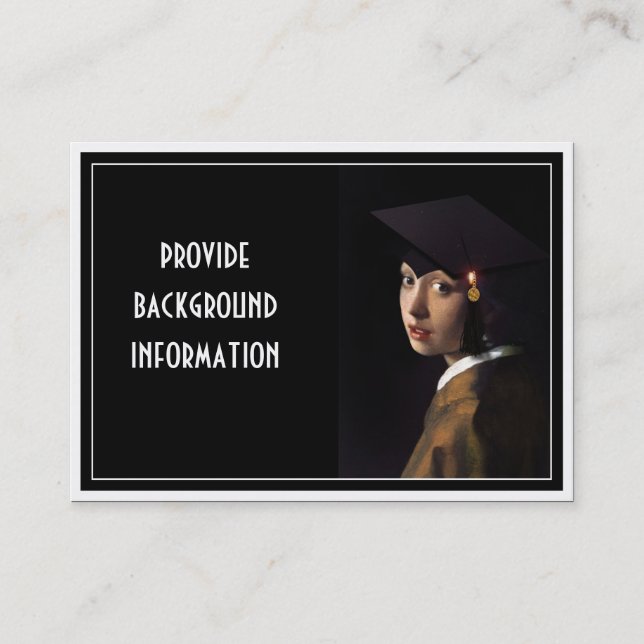 Carte D'appel Fille avec le Casquette (Devant)