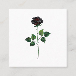 Carte D'appel Fleur rose noire